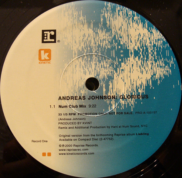 Andreas Johnson : Glorious (2x12", Promo)