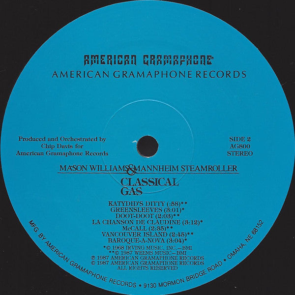 Mason Williams & Mannheim Steamroller : Classical Gas (LP, Album)
