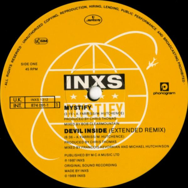 INXS : Mystify (12", Single)