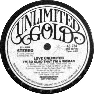 Love Unlimited : I'm So Glad That I'm A Woman / Gotta Be Where You Are (12", Promo)