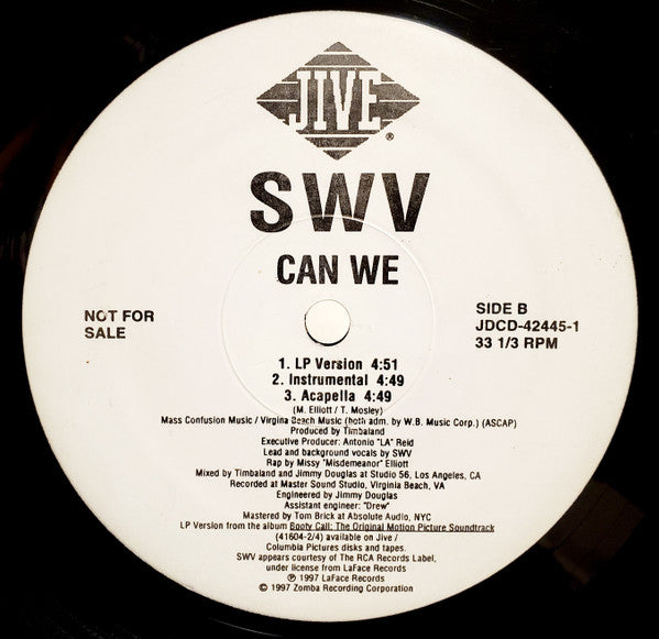 SWV : Can We (12", Promo)
