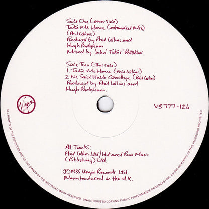 Phil Collins : Take Me Home (Extended Mix) (12", Single)