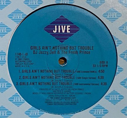 DJ Jazzy Jeff & The Fresh Prince : Girls Ain't Nothing But Trouble / Brand New Funk (12")