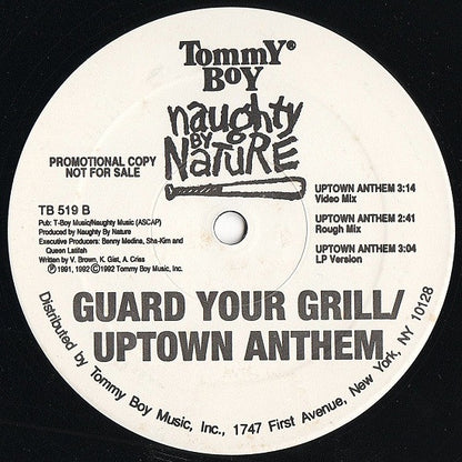 Naughty By Nature : Guard Your Grill / Uptown Anthem (12", Promo)