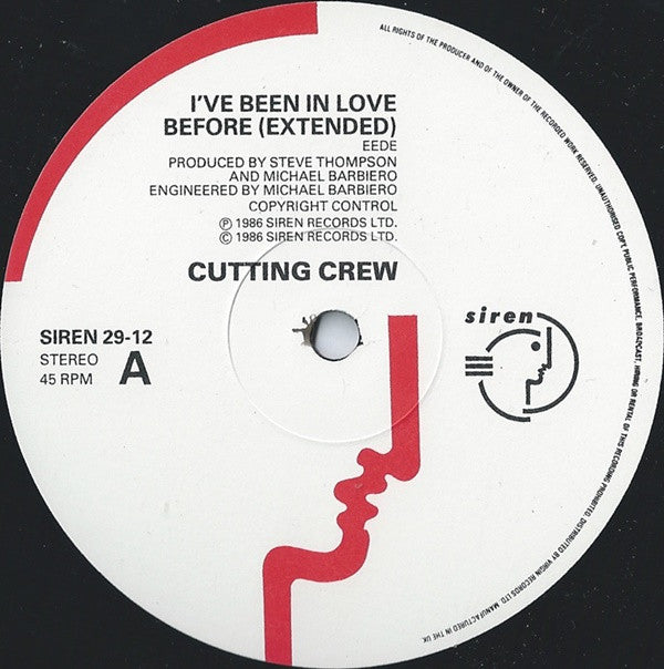 Cutting Crew : I've Been In Love Before (12", Single, Ltd)