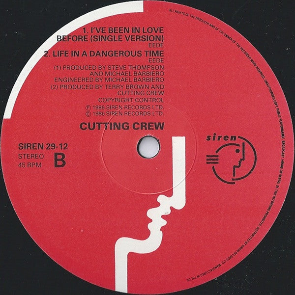 Cutting Crew : I've Been In Love Before (12", Single, Ltd)