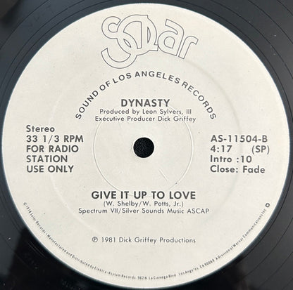 Dynasty : Here I Am (12", Promo, SP)