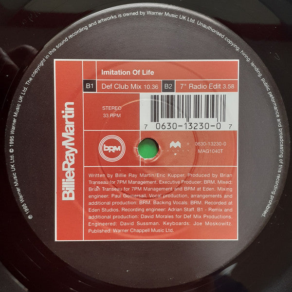 BillieRayMartin* : Imitation Of Life (12")