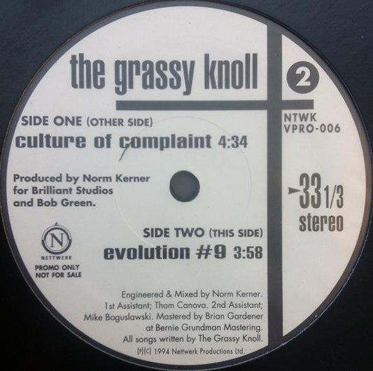 The Grassy Knoll : Culture Of Complaint (12", Promo)