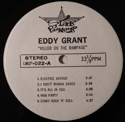 Eddy Grant : Killer On The Rampage (LP, Album, Unofficial)