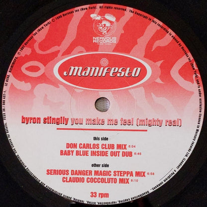 Byron Stingily : You Make Me Feel (Mighty Real) (12")