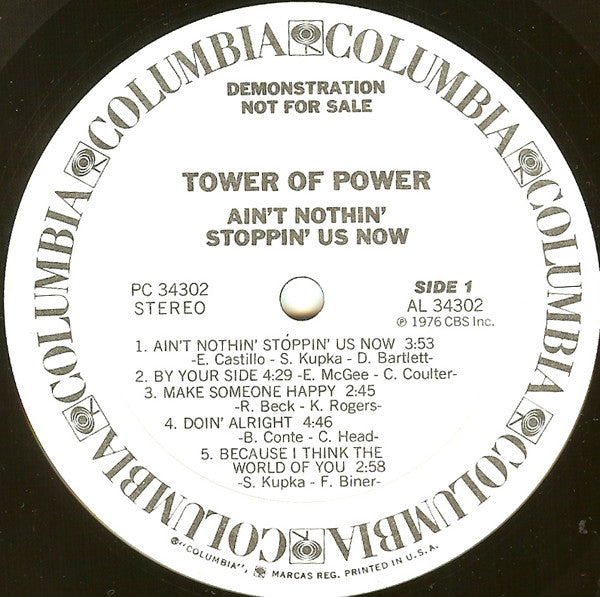 Tower Of Power : Ain't Nothin' Stoppin' Us Now (LP, Album, Promo)