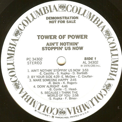 Tower Of Power : Ain't Nothin' Stoppin' Us Now (LP, Album, Promo)