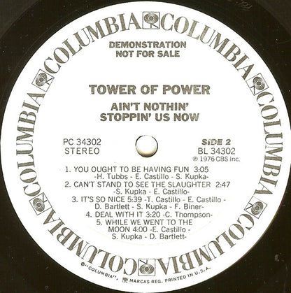 Tower Of Power : Ain't Nothin' Stoppin' Us Now (LP, Album, Promo)