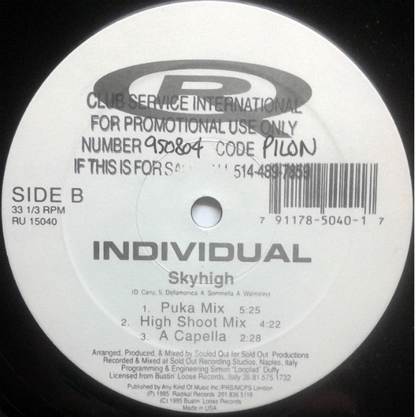 Individual : Skyhigh (2x12", Ltd)
