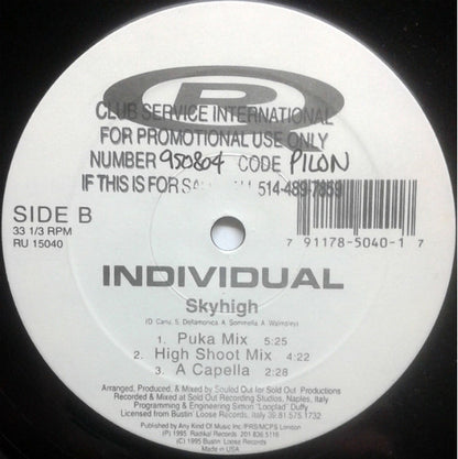 Individual : Skyhigh (2x12", Ltd)