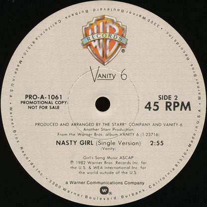 Vanity 6 : Nasty Girl (12", Promo)