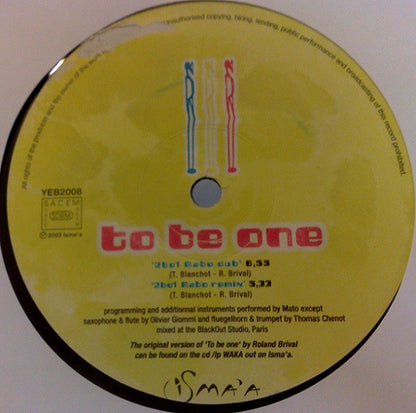 Roland Brival : To Be One / Si-w Mele (12")