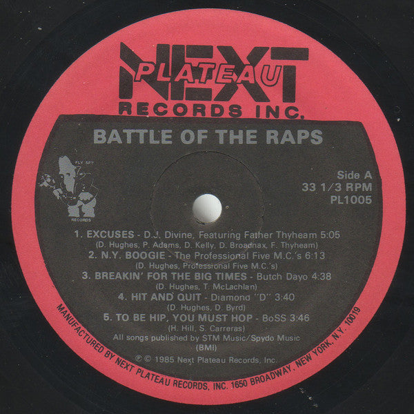 Various : Spyder D Presents Battle Of The Raps (LP, Comp)