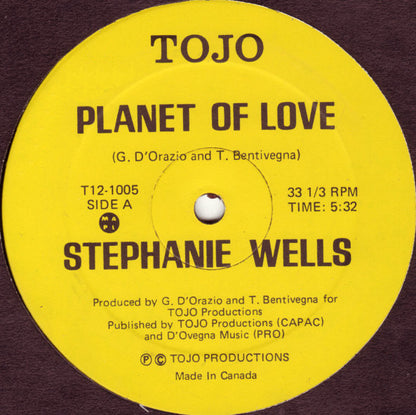 Stephanie Wells : Planet Of Love (12")
