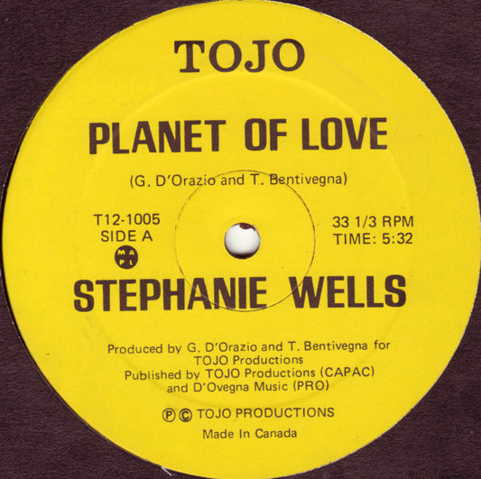 Stephanie Wells : Planet Of Love (12")