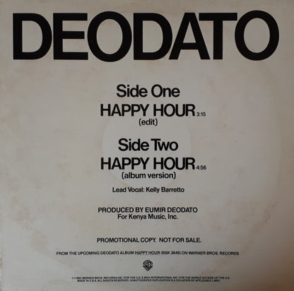 Eumir Deodato : Happy Hour (12", Promo)