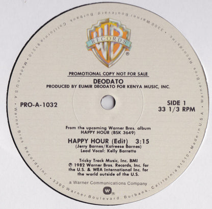 Eumir Deodato : Happy Hour (12", Promo)