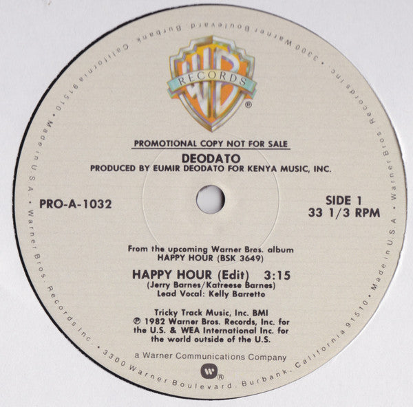 Eumir Deodato : Happy Hour (12", Promo)
