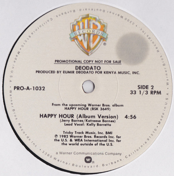 Eumir Deodato : Happy Hour (12", Promo)