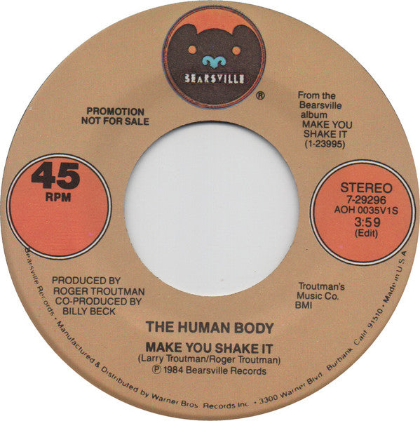 The Human Body* : Make You Shake It (7", Promo)