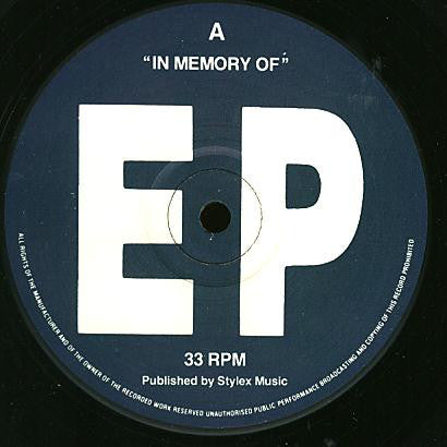 Raphel : In Memory Of E.P. (12", EP)