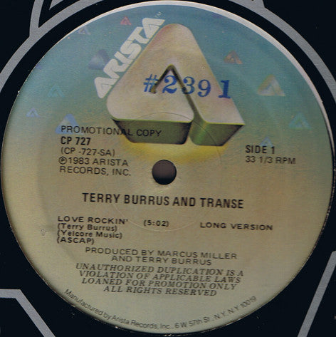 Terry Burrus And Transe : Love Rockin' (12", Promo)