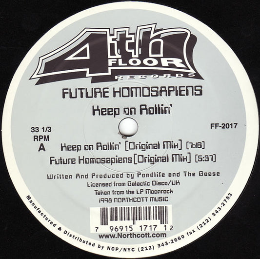 Future Homosapiens : Keep On Rollin' (12")