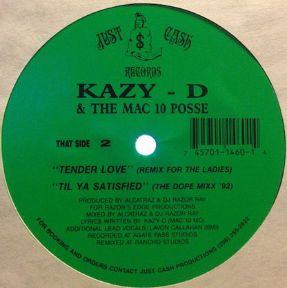 Kazy-D & The Mac 10 Posse : Til Ya Satisfied (12")