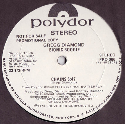 Gregg Diamond, Bionic Boogie : Cream (Always Rises To The Top) / Chains (12", MP, Promo)