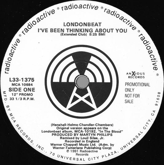 Londonbeat : I've Been Thinking About You (12", Promo)