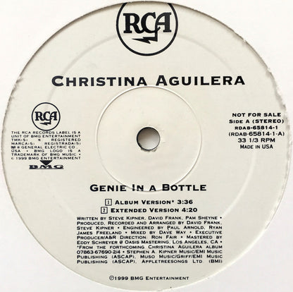 Christina Aguilera : Genie In A Bottle (12", Promo)