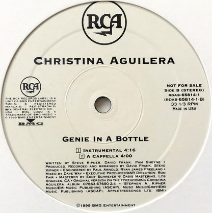 Christina Aguilera : Genie In A Bottle (12", Promo)