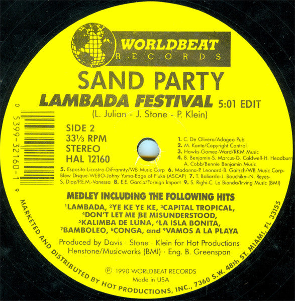 Sand Party : Lambada Festival (12")