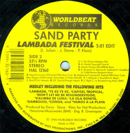 Sand Party : Lambada Festival (12")