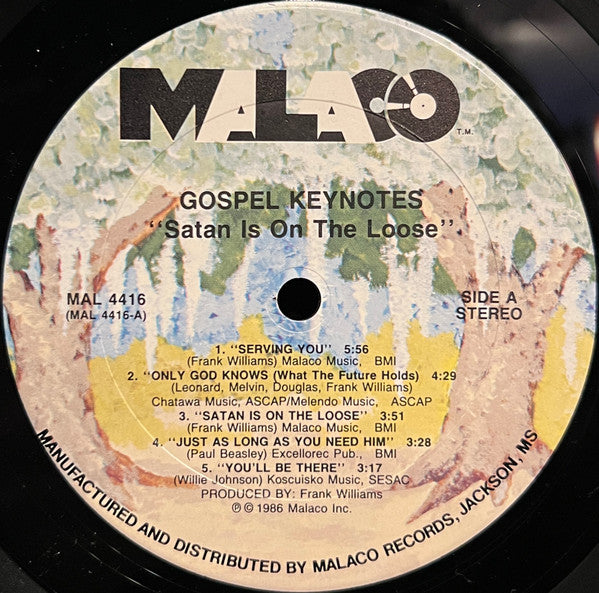 Willie Neal Johnson And The Gospel Keynotes : Satan Is On The Loose (LP, Album)