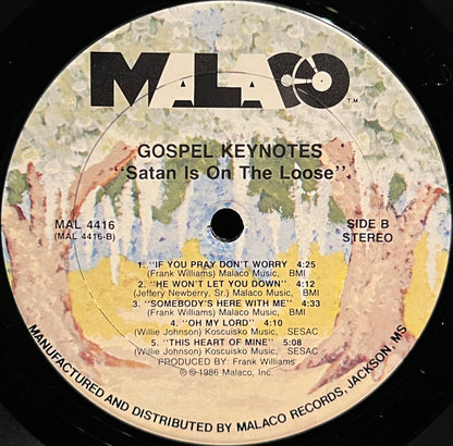 Willie Neal Johnson And The Gospel Keynotes : Satan Is On The Loose (LP, Album)