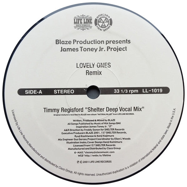 Blaze Production* Presents James Toney Jr. Project : Lovely Ones (12")