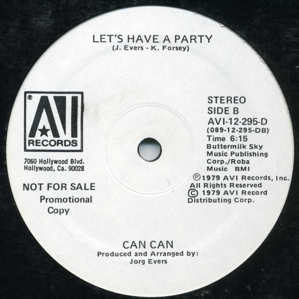 Can Can (3)* : Shake Your Tambourine (12", Promo)