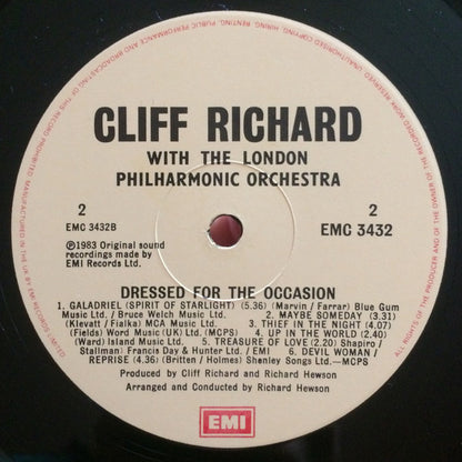 Cliff Richard With The London Philharmonic Orchestra* : Dressed For The Occasion (LP, Album)