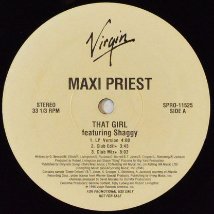 Maxi Priest Featuring Shaggy : That Girl (12", Promo)
