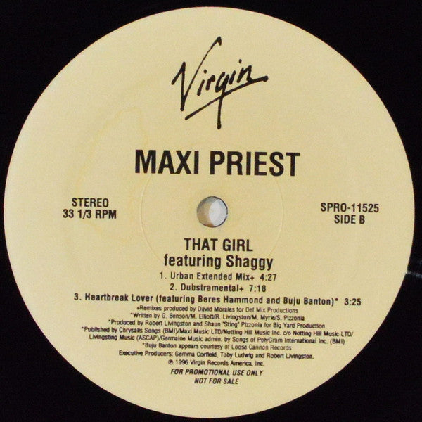 Maxi Priest Featuring Shaggy : That Girl (12", Promo)