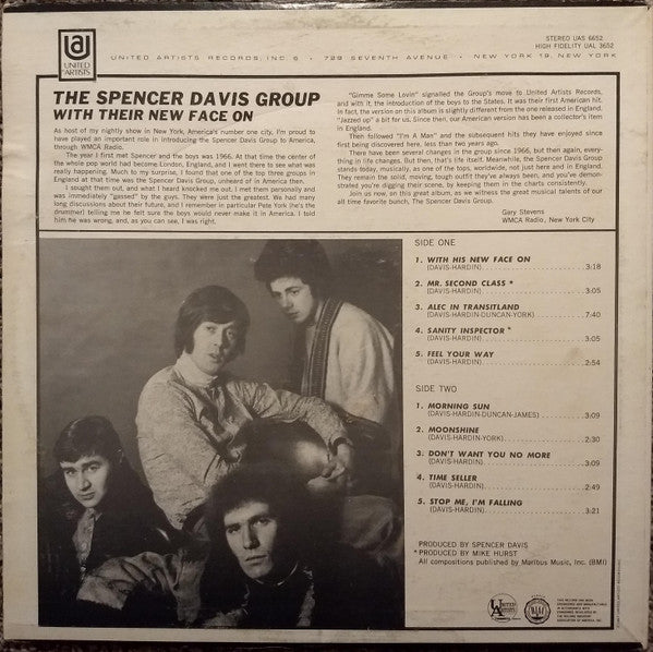 The Spencer Davis Group : With Their New Face On (LP, Album)