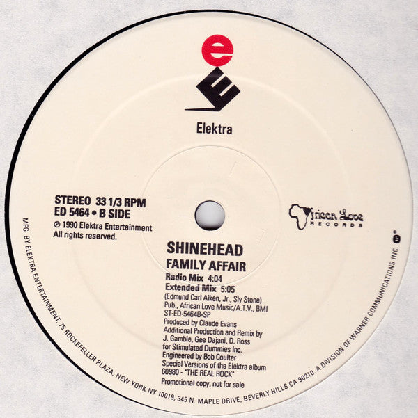 Shinehead : Family Affair (12", Single, Promo)