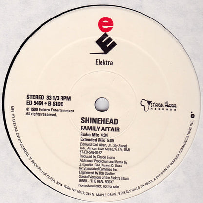 Shinehead : Family Affair (12", Single, Promo)
